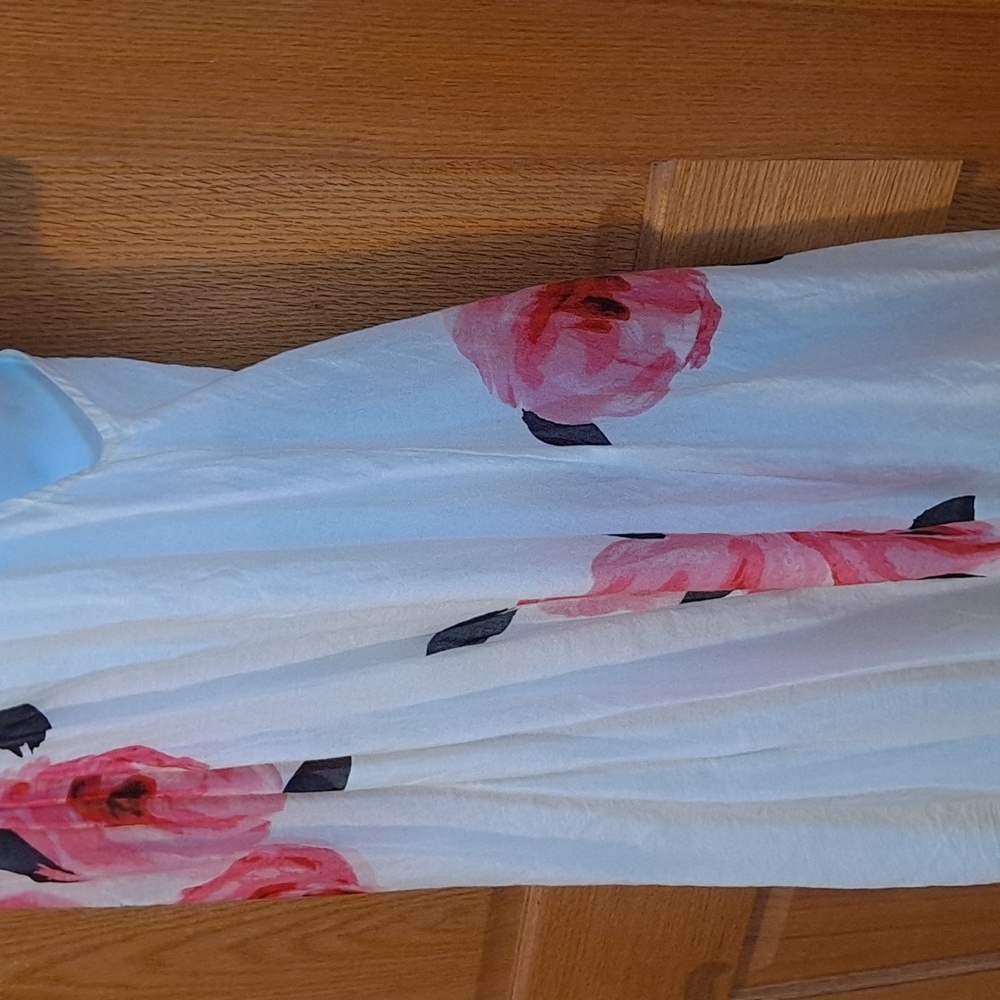Kate Spade New York White Halter Dress With Pink Rose Print - Picture 9 of 12